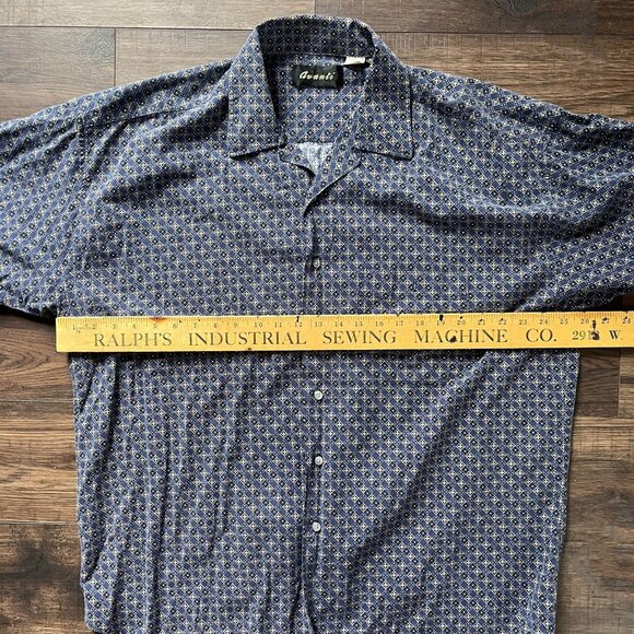 Avanti Shirt Men's Hawaiian Blue Check Plaid Soft Short Sleeve Size XL - Picture 5 of 5